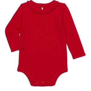 Garanimals Baby Girl Thermal Bodysuit w/Neck Trim • 6-9 Months • NWT